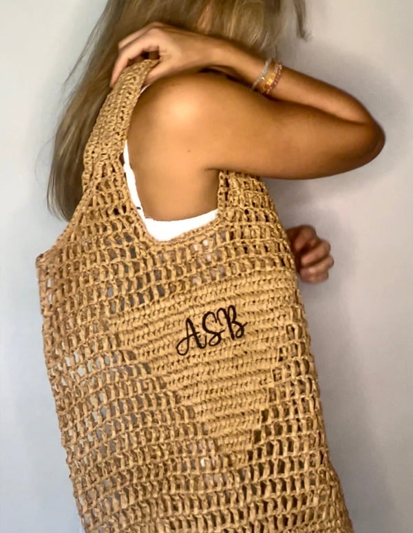 Personalized Woven Beach Bag